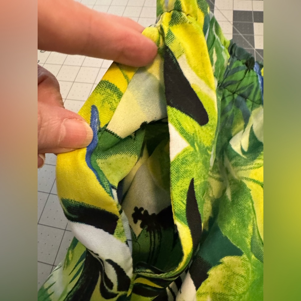 Live 4 Truth Tropical Palm Print Wide Leg Pants Size Large Green Resort Vacation - Picture 4 of 6